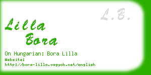 lilla bora business card